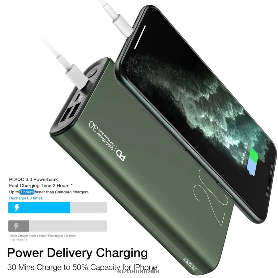 Accessory AU TOZO PB1 Power Bank Green ZZ8428150