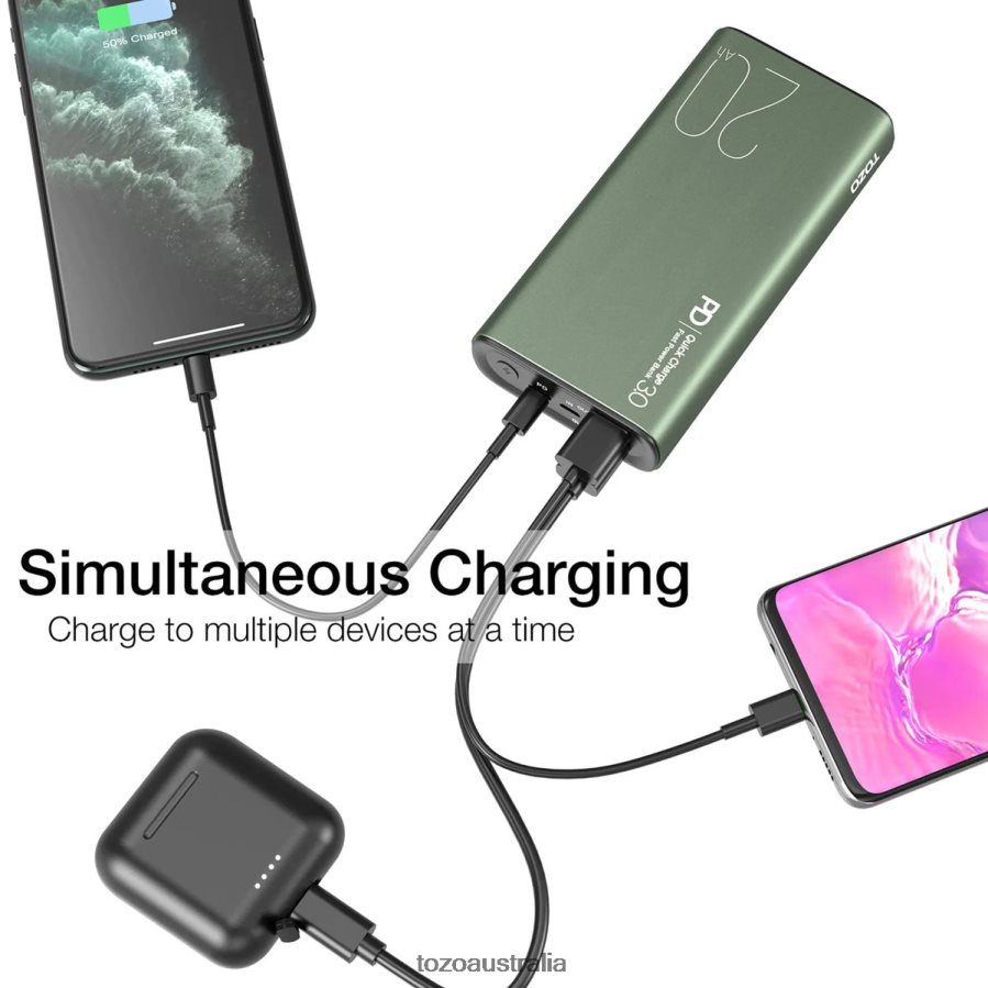 Accessory AU TOZO PB1 Power Bank Green ZZ8428150