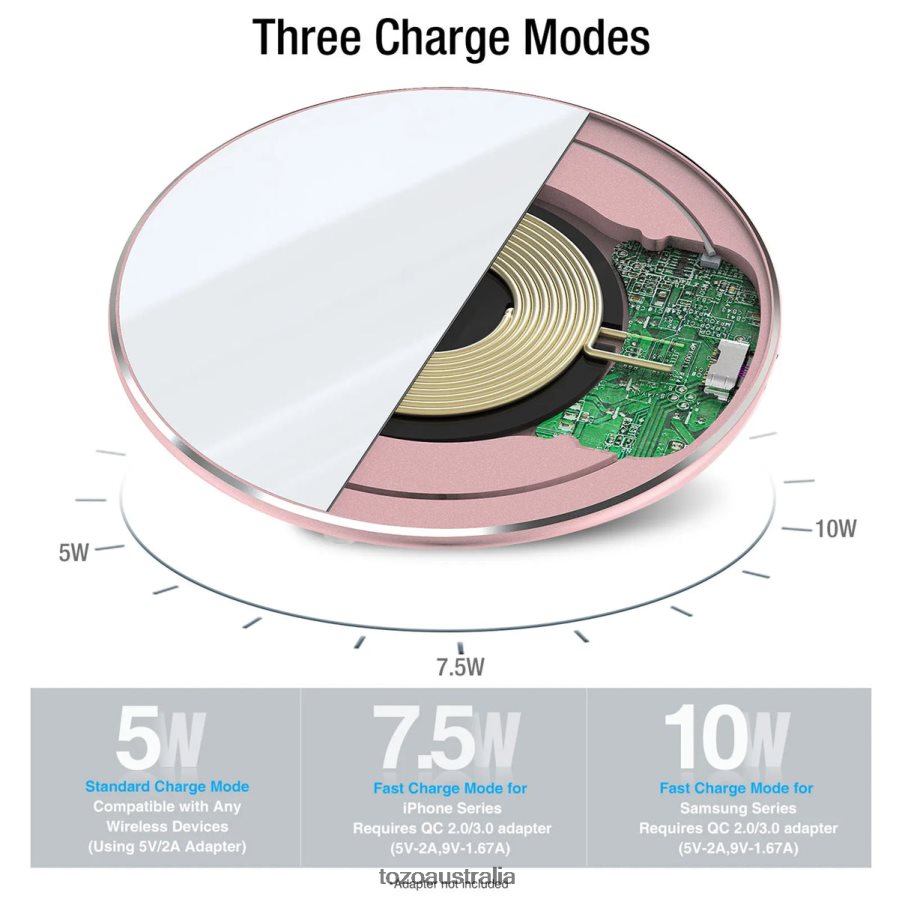 Accessory AU TOZO W3 Wireless Charger Rose Gold ZZ8428120