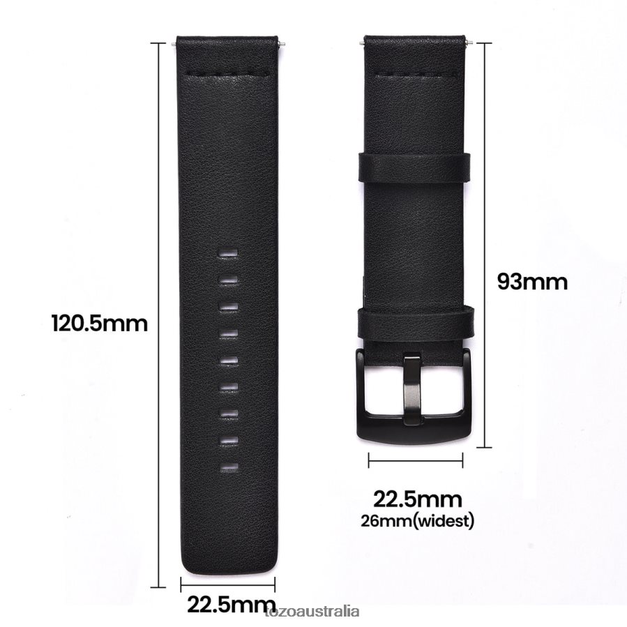 Accessory AU TOZO S2 Smart Watch Leather Strap Black ZZ8428162