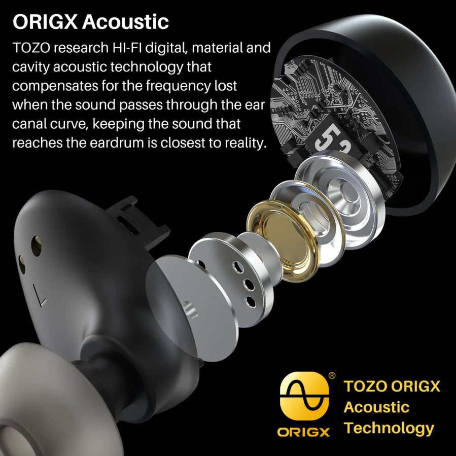 Headphones AU TOZO A1 Black ZZ842829