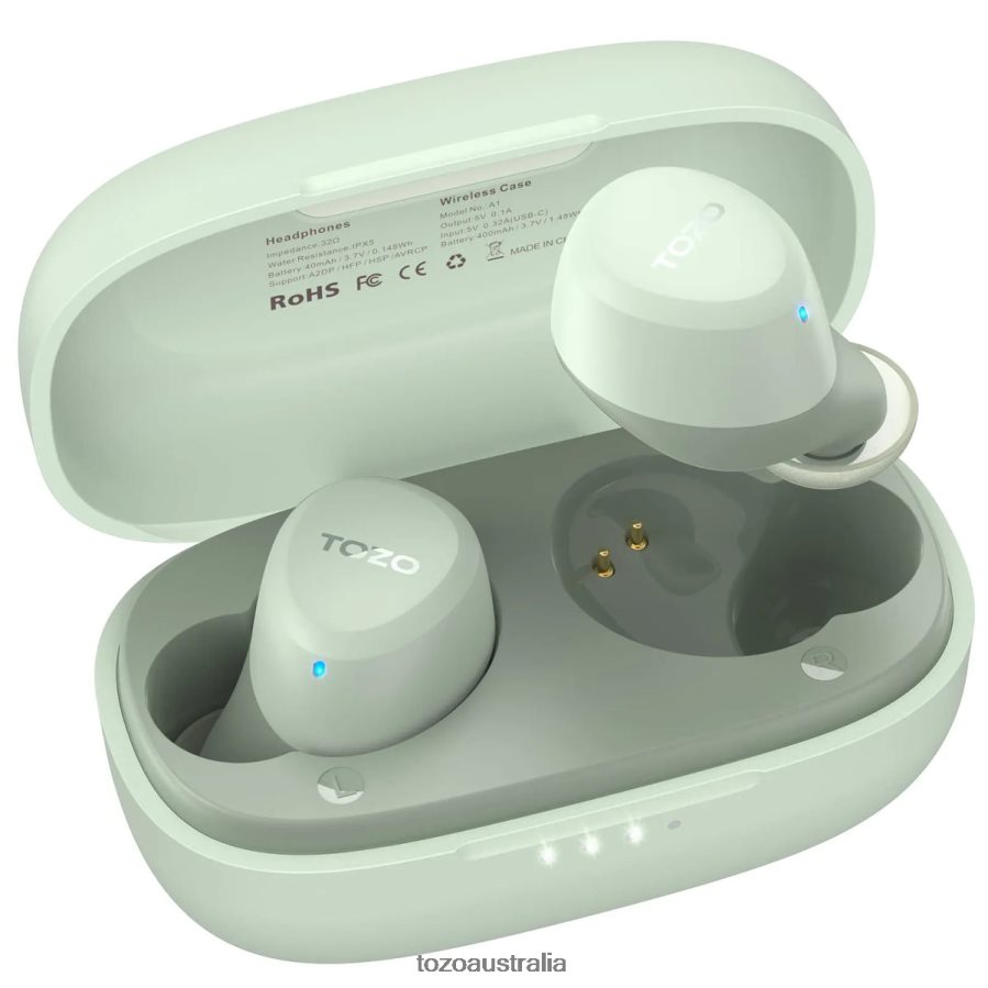 Headphones AU TOZO A1 Green ZZ842831