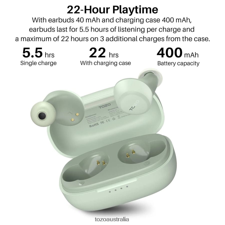Headphones AU TOZO A1 Khaki ZZ842833