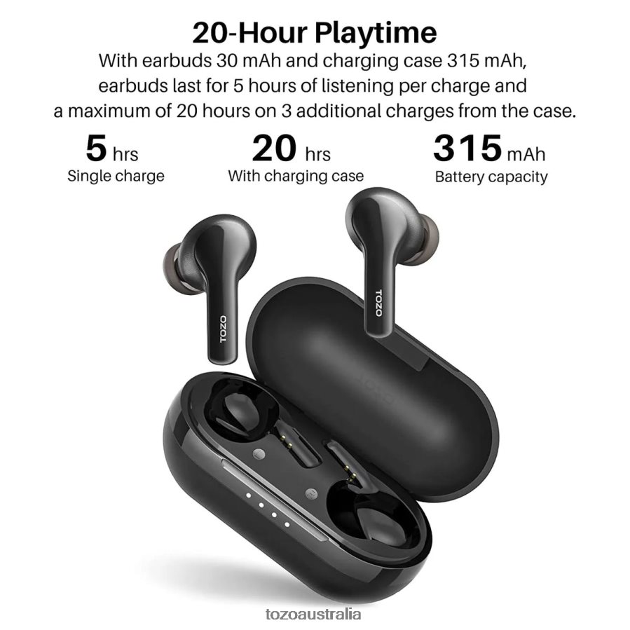 Headphones AU TOZO A2 Black ZZ842853