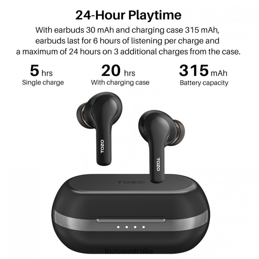Headphones AU TOZO Agile Pods Black ZZ842858