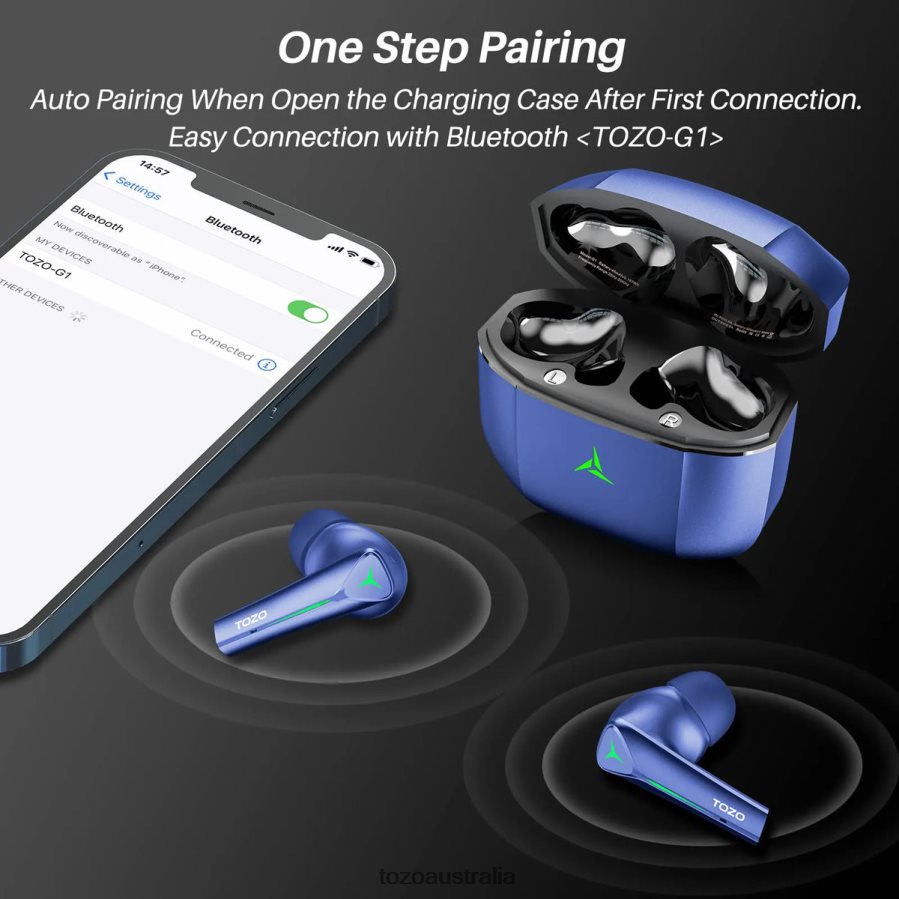 Headphones AU TOZO G1 Blue ZZ842866