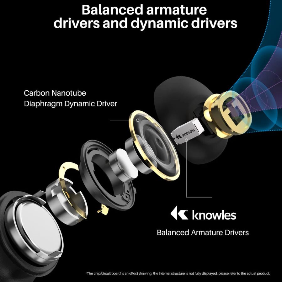 Headphones AU TOZO Golden X1 Black ZZ84281