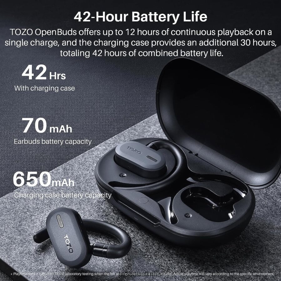 Headphones AU TOZO Open Buds Black ZZ84283