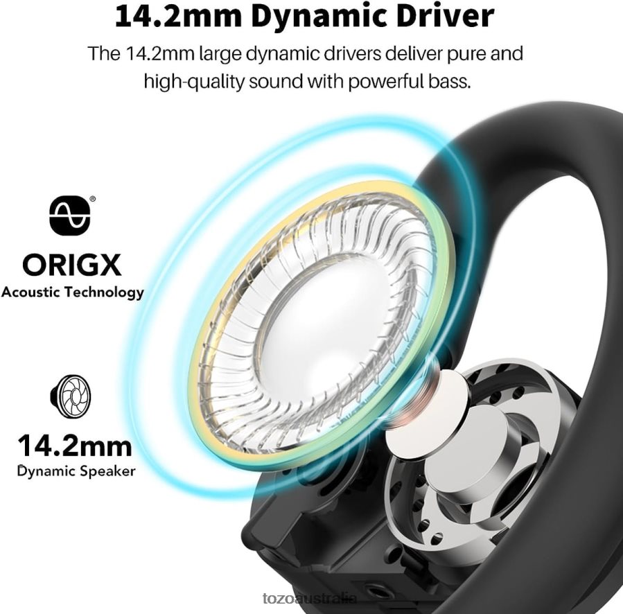 Headphones AU TOZO Open Buds Black ZZ84283