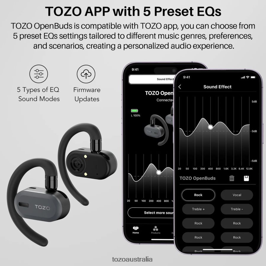 Headphones AU TOZO Open Buds White ZZ84284
