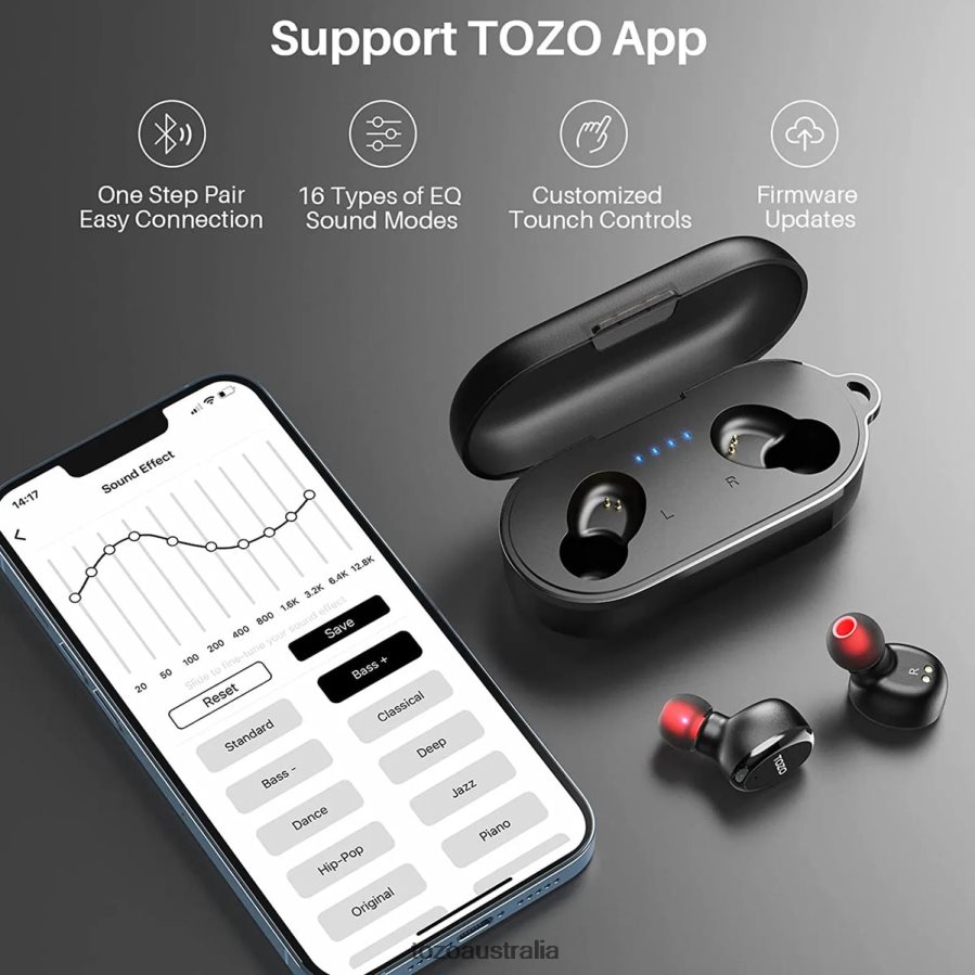 Headphones AU TOZO T10S Black ZZ842862