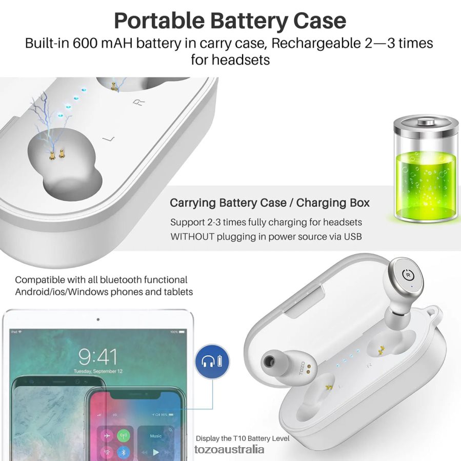 Headphones AU TOZO T10 Ergonomic with APP Edition(2023) ZZ842828
