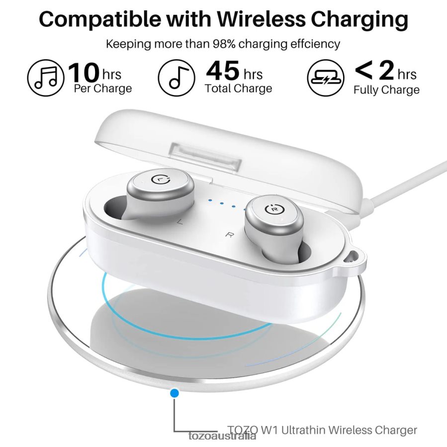 Headphones AU TOZO T10 White ZZ842825