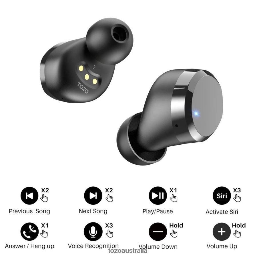 Headphones AU TOZO T12 Royal Blue ZZ842846