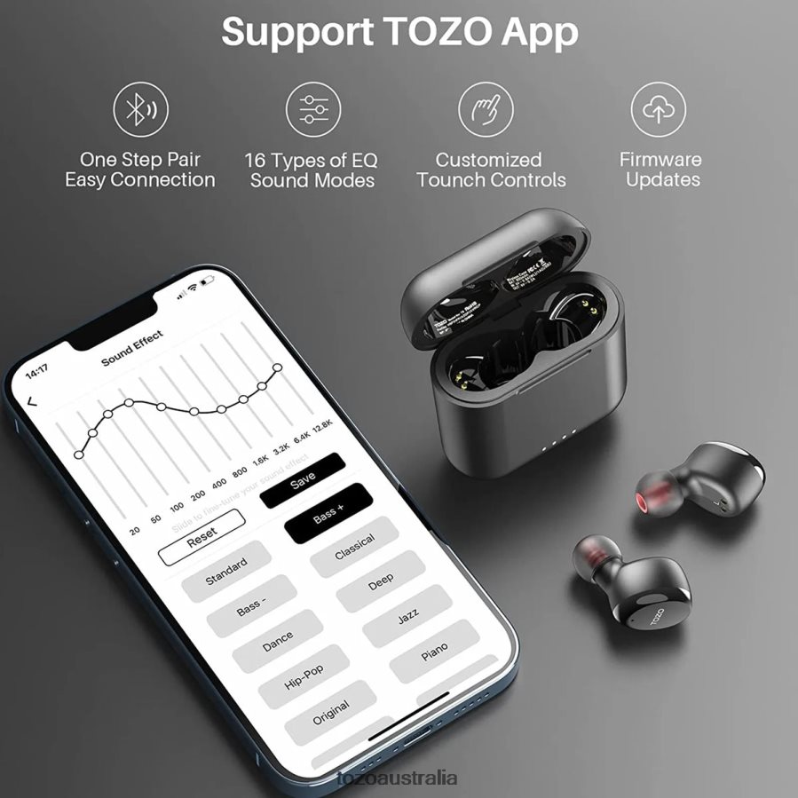 Headphones AU TOZO T6S Black ZZ842860