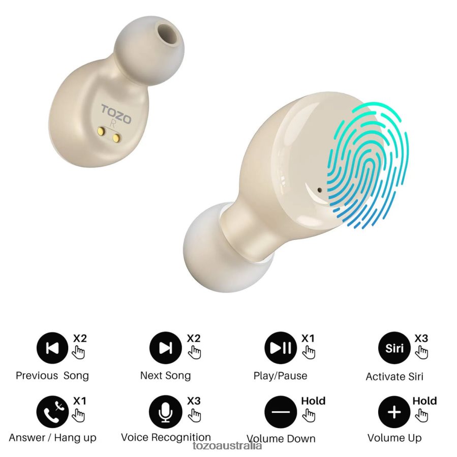 Headphones AU TOZO T6 Grass Green ZZ842819