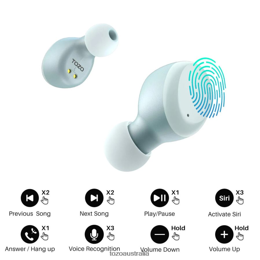 Headphones AU TOZO T6 White ZZ842821